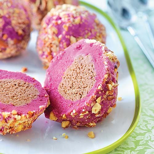 chocolate & raspberry bombs dairy-free fro-yo recipe