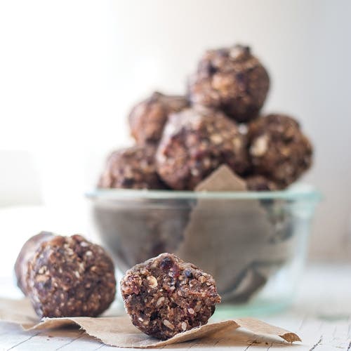Dark Chocolate Cherry Hazelnut Energy Balls recipe