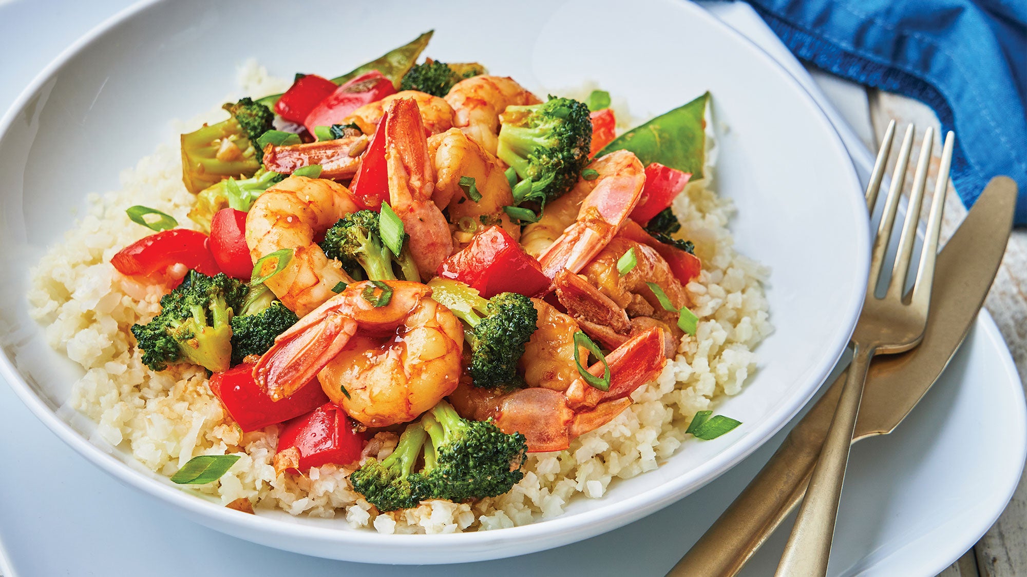 Kung-Pao Jumbo Shrimp Stir-Fry Recipe