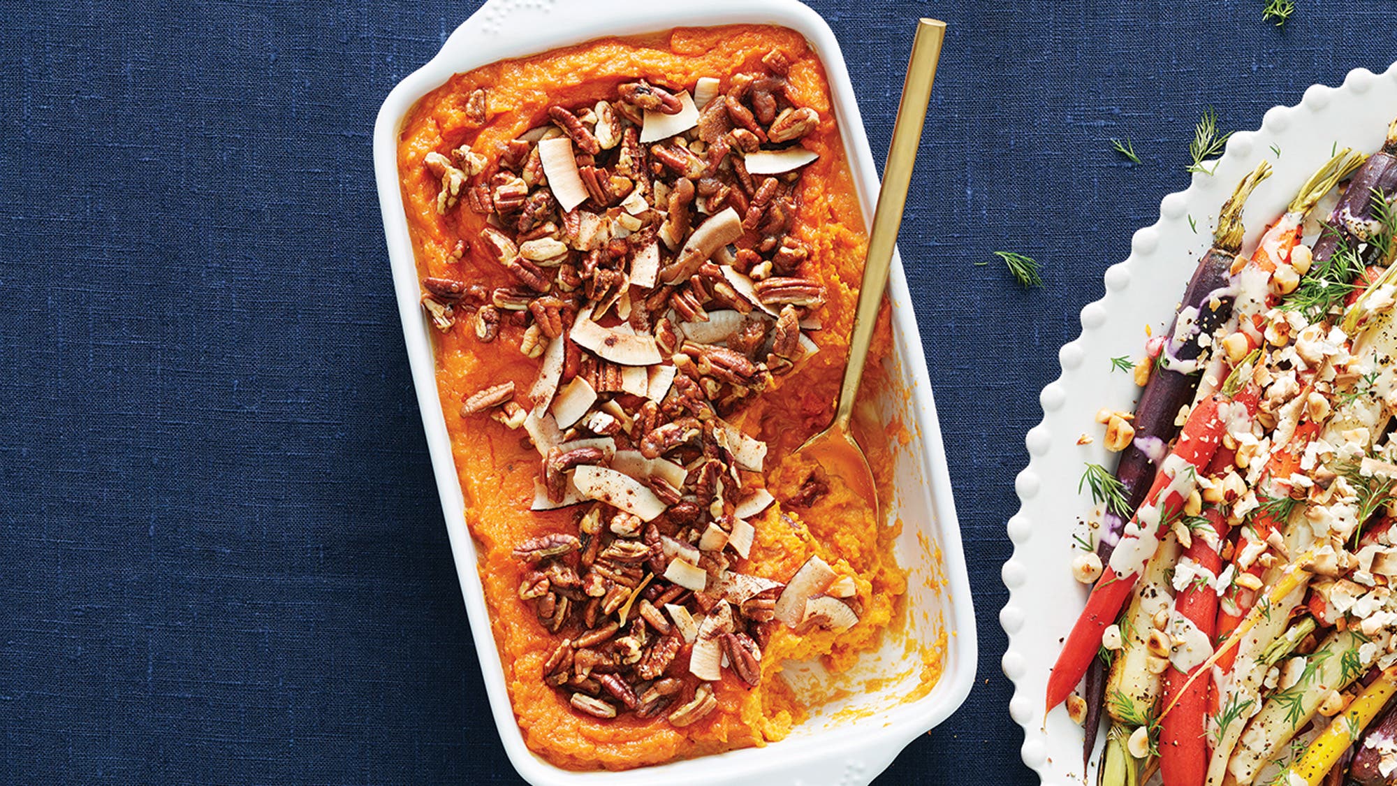 Sweet Potato Casserole with Coconut & Pecans recipe