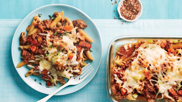 Whole-Grain-Penne-Bolognese-Bake_89-web Penne Bolognese Casserole recipe