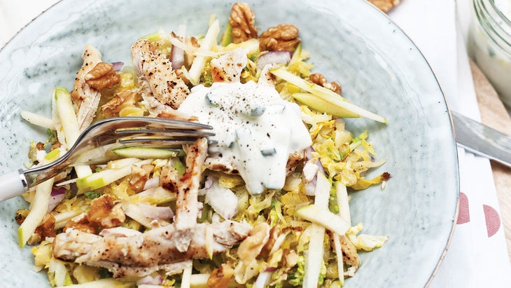 Brussels Sprouts Salad with Chicken Recipe