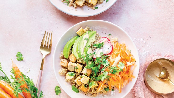 Crispy-Tofu-over-Quinoa_91 Crispy Tofu over Quinoa with Almond Lime Sauce recipe