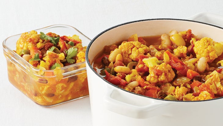 Moroccan-Style Cauliflower Stew with Cannettini Beans 69 web None