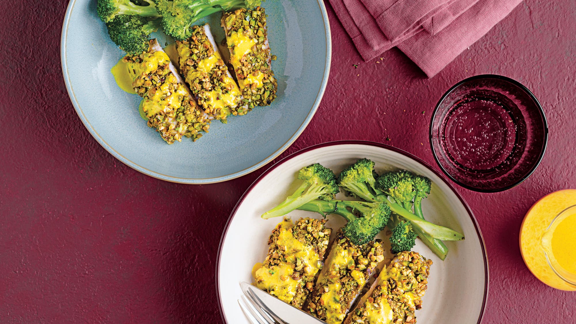 Pistachio-Crusted Chicken with Orange Sauce recipe