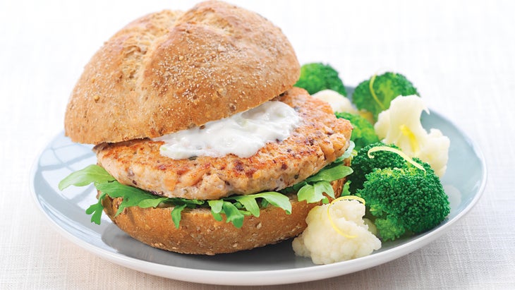 Provencal Salmon Burgers Provencal Salmon Burgers recipe