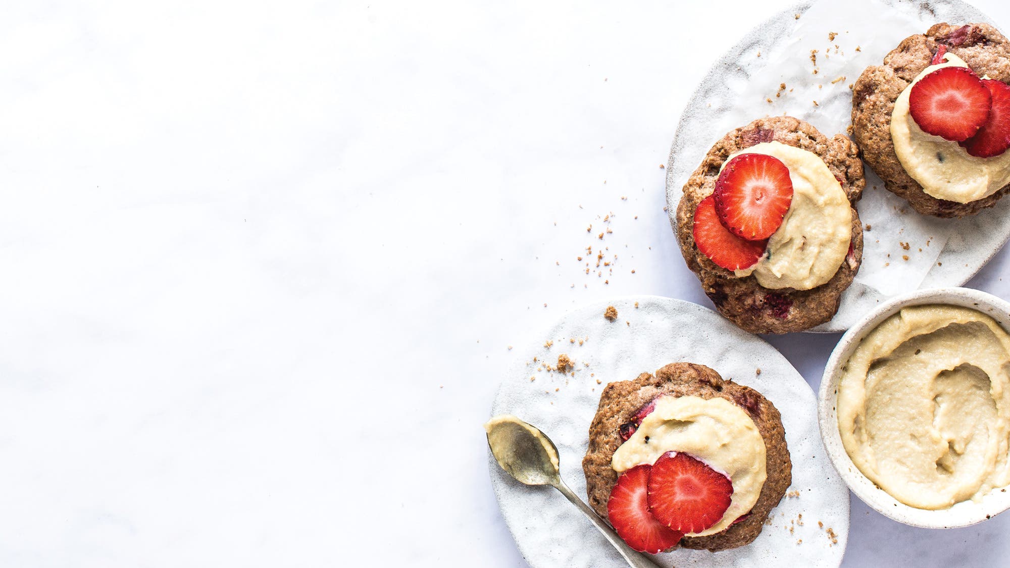 Strawberry Shortcake Biscuits with Cashew Cream Icing recipe