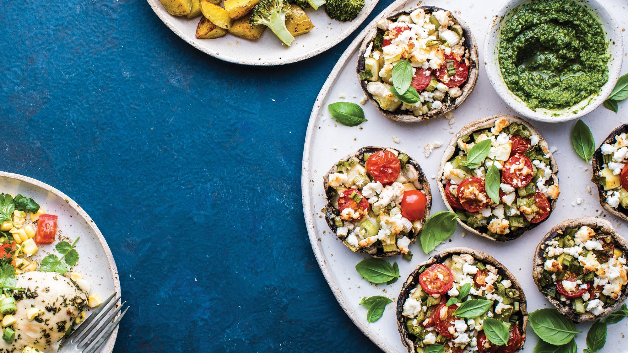Stuffed Portobello Mushrooms with Pesto recipe