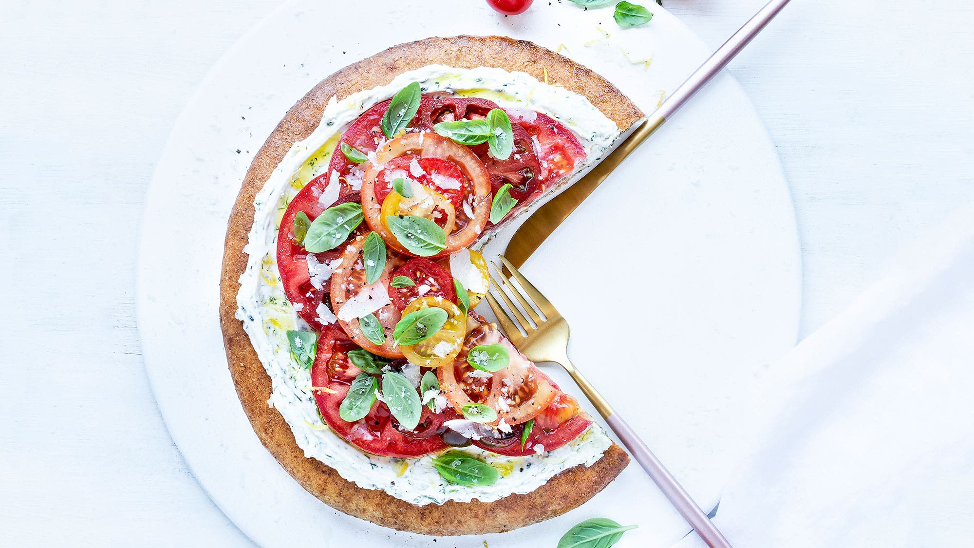 Herbed Ricotta & Fresh Tomato Tart recipe