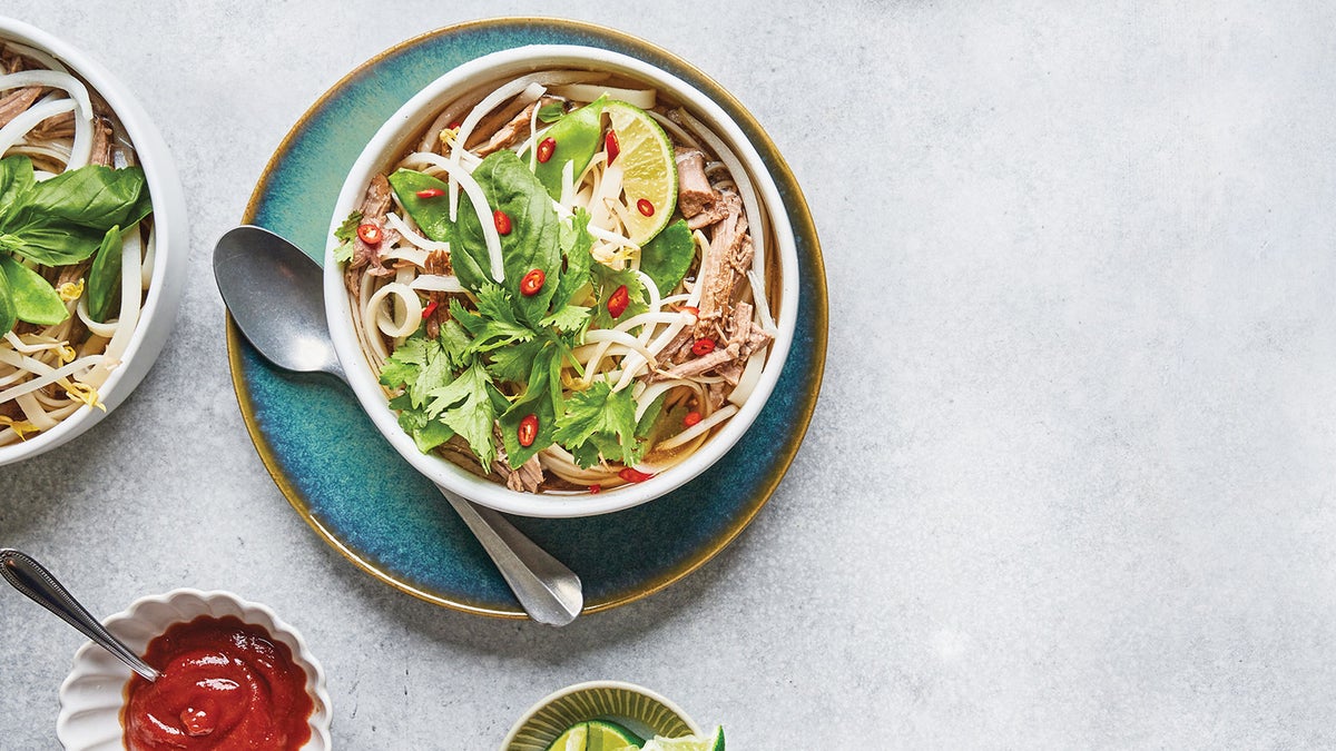 Vietnamese-style Beef & Rice Noodle Soup 