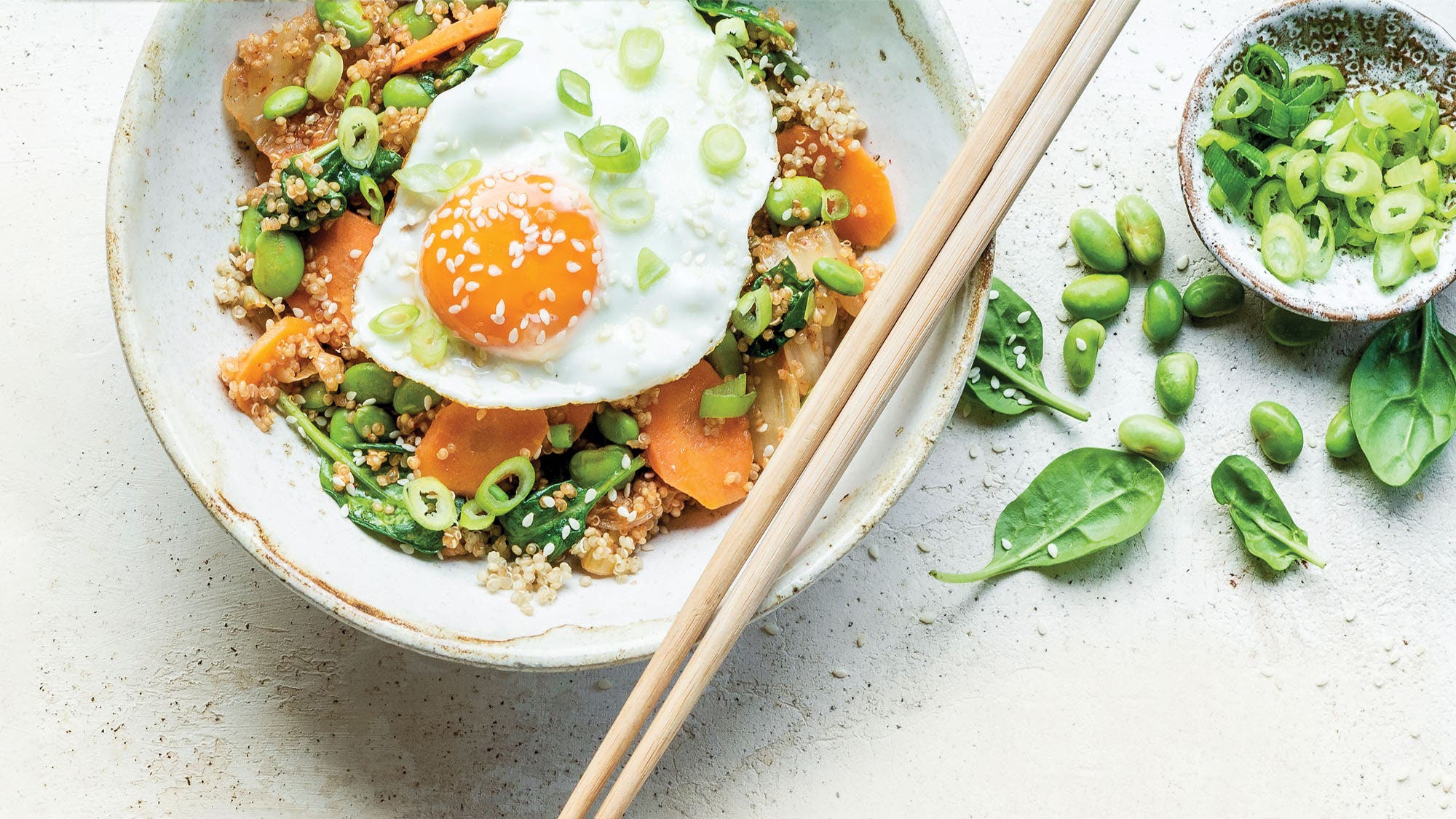 Spicy Kimchi Fried Quinoa Recipe