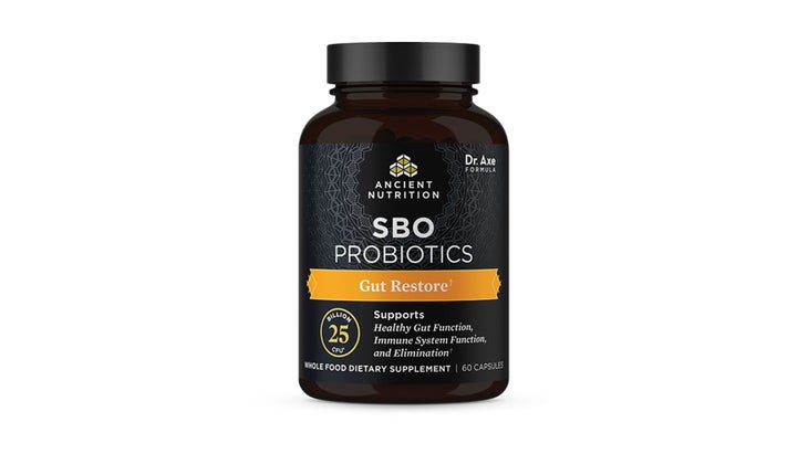 Black container of probiotic supplements