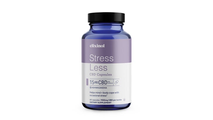Bottle of CBD capsules