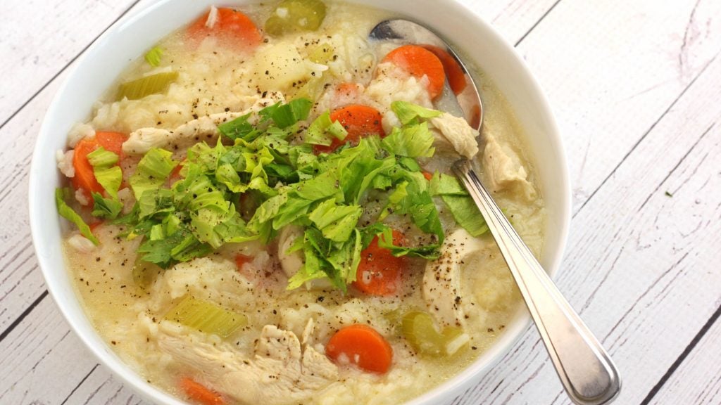 Chicken & Rice Miso Soup - Clean Eating