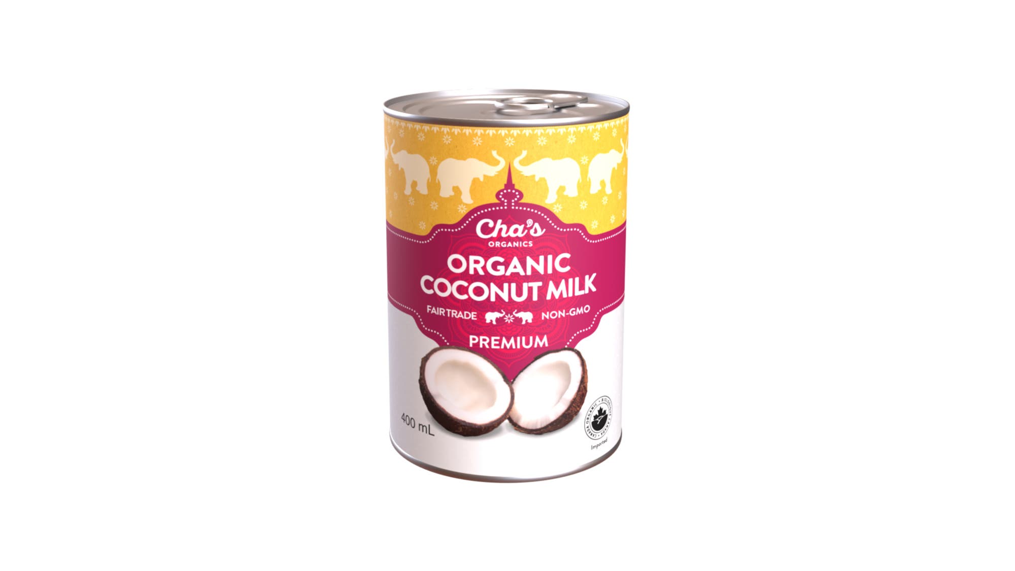 Can of Cha’s Organics Premium Coconut Milk
