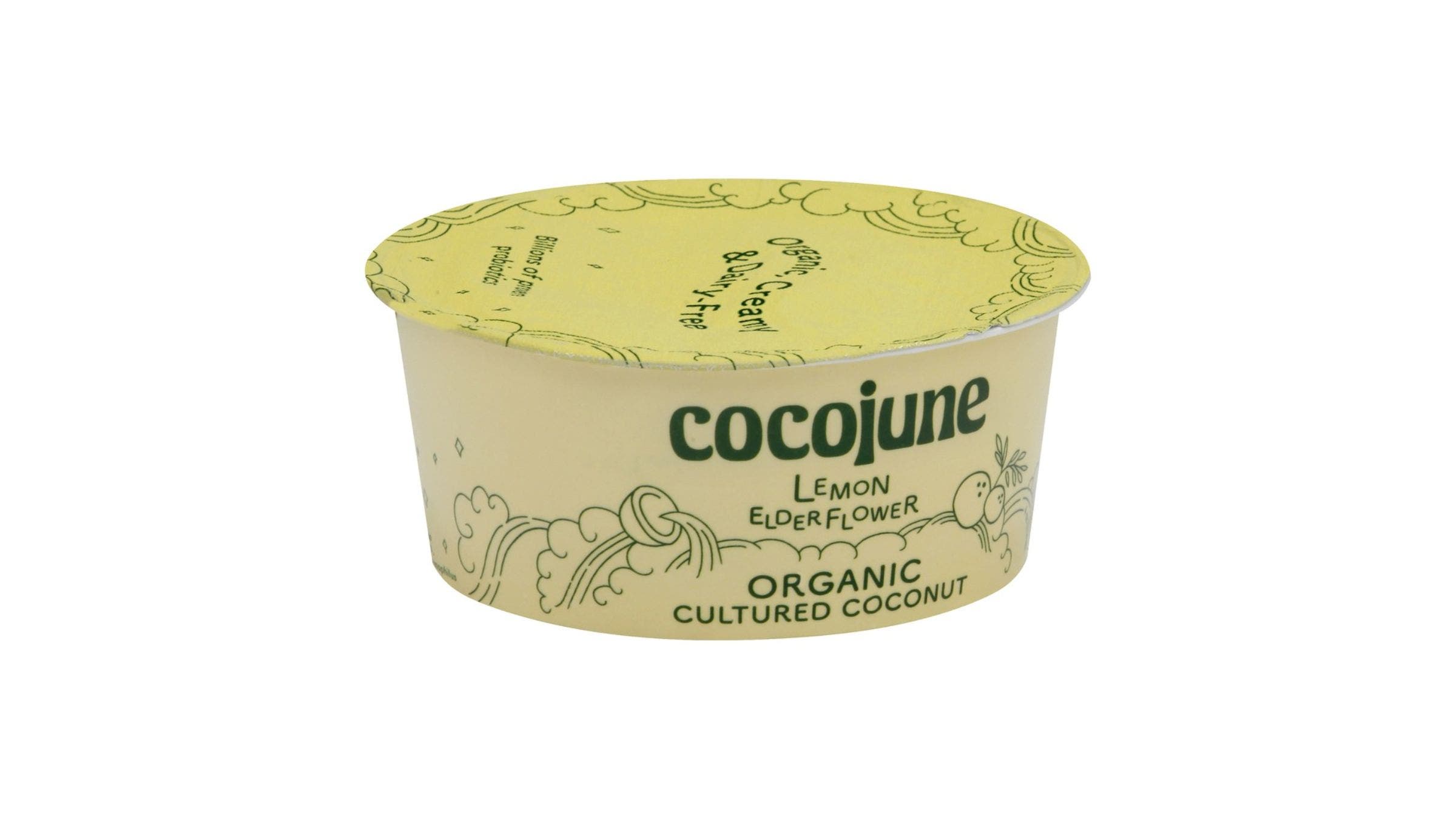 Container of Cocojune's Lemon Elderflower yogurt