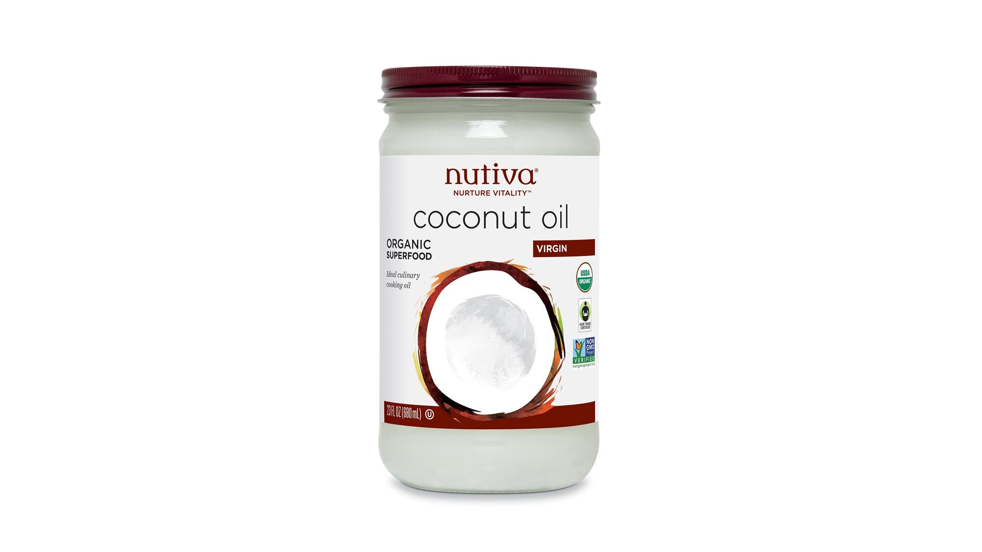 Jar of Nutiva’s Organic Virgin Coconut Oil