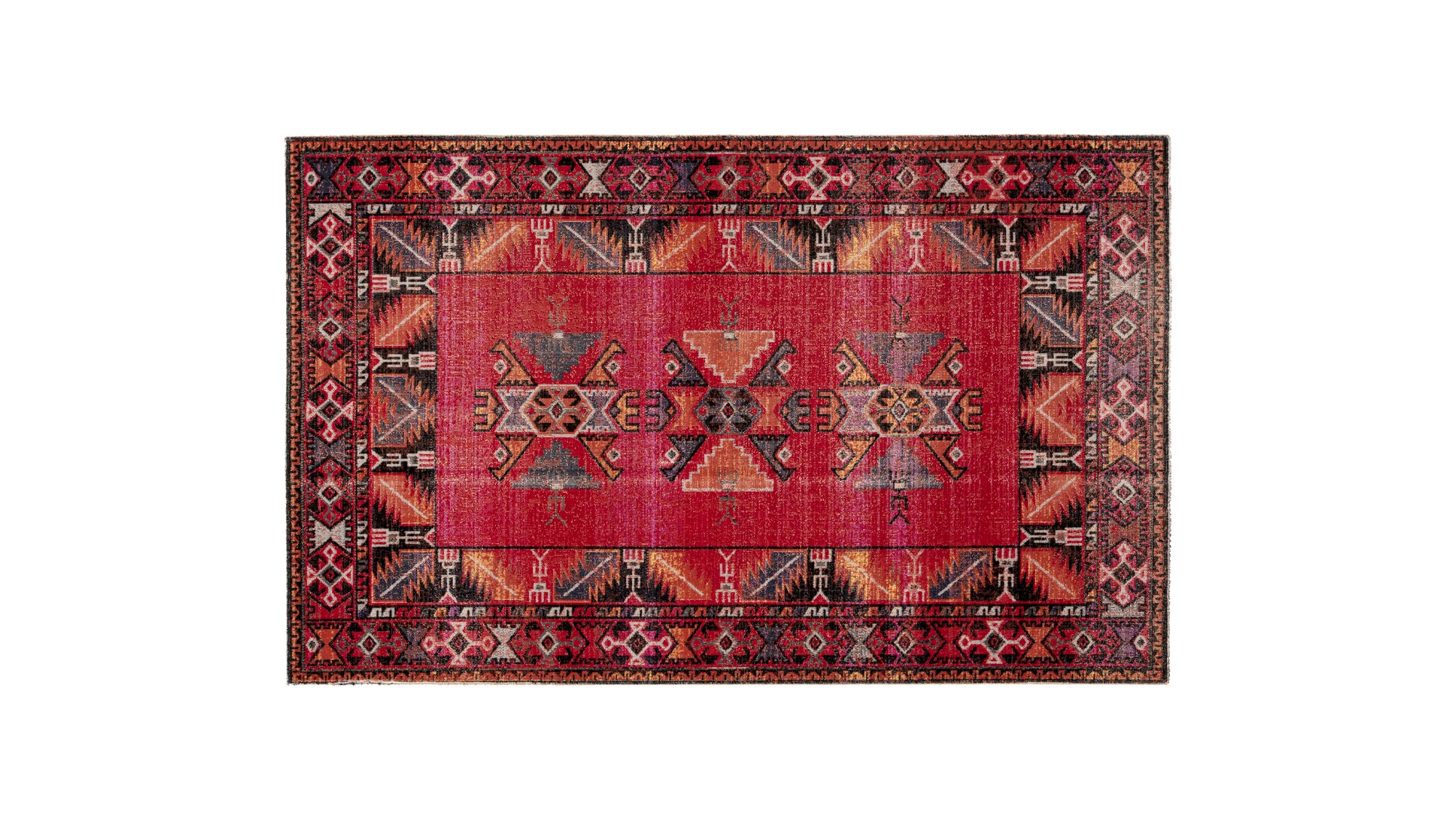 Patterned red carpet