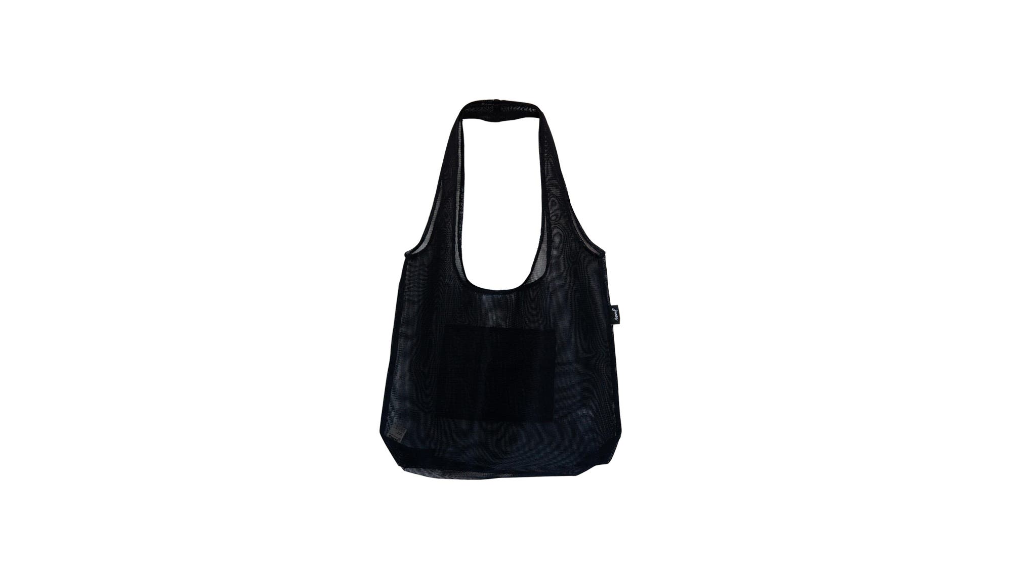 Black knit tote bag