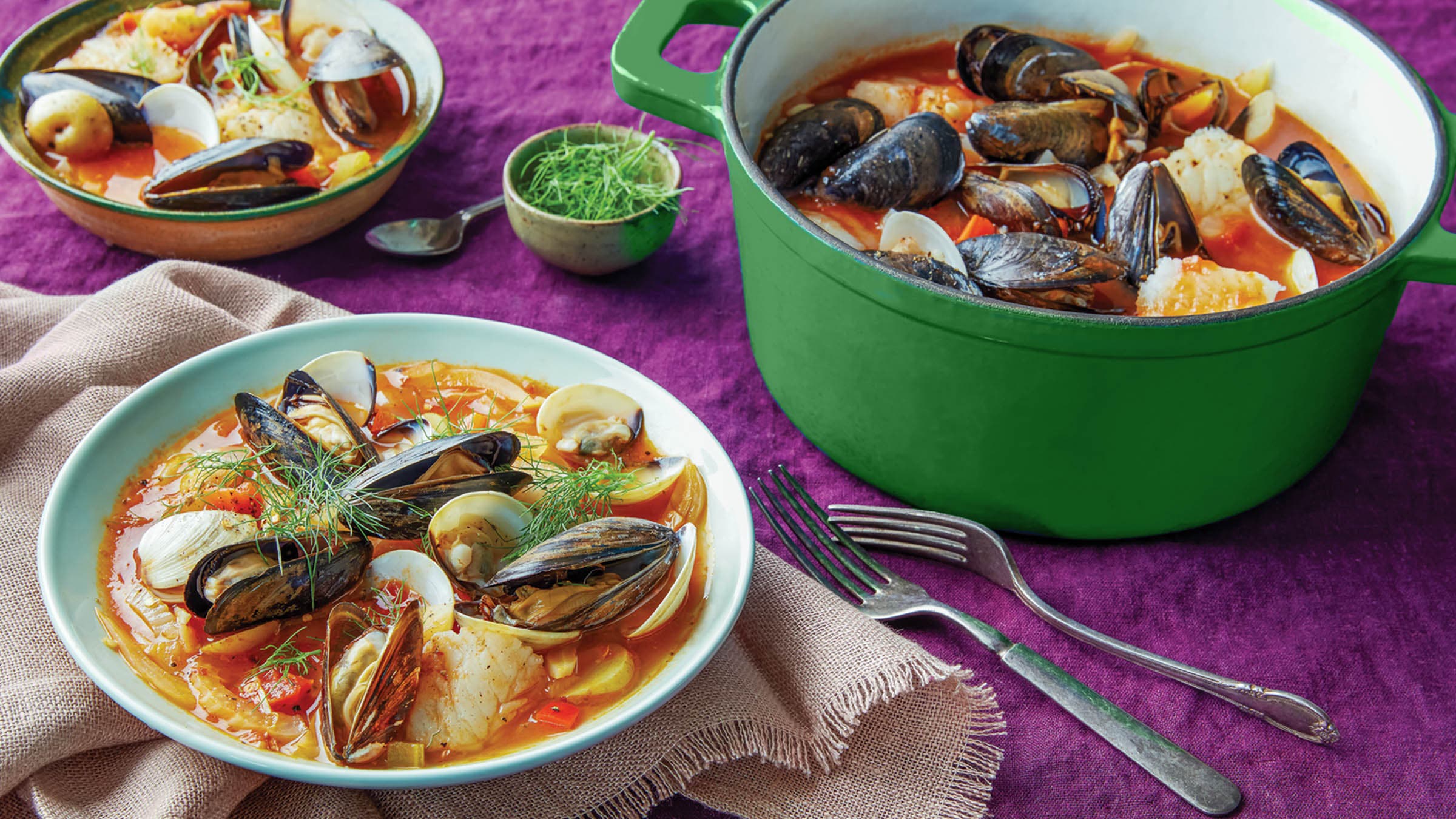 Dutch oven seafood lovers' stew