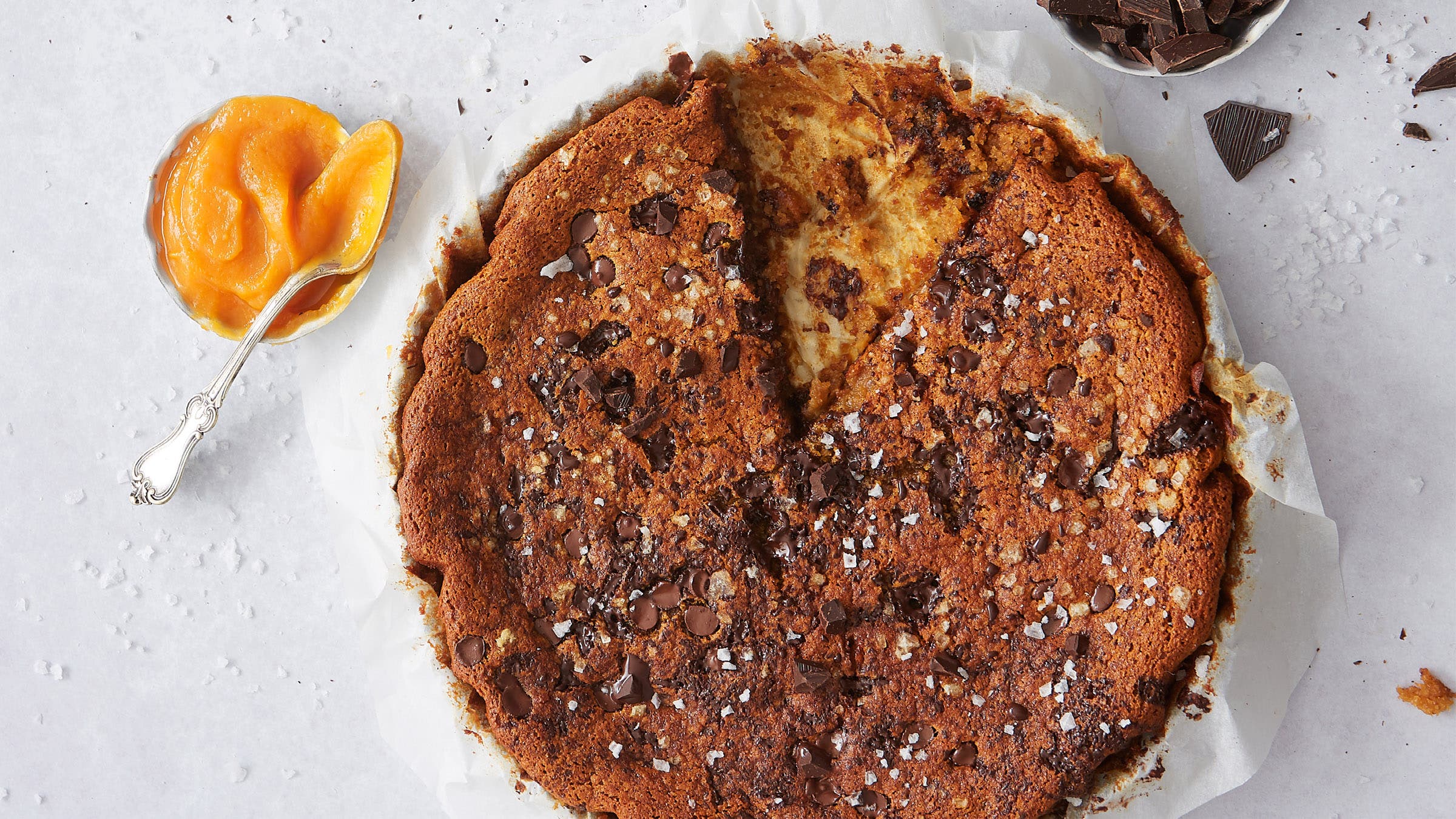 Pumpkin Chocolate Chunk Skillet Cookie