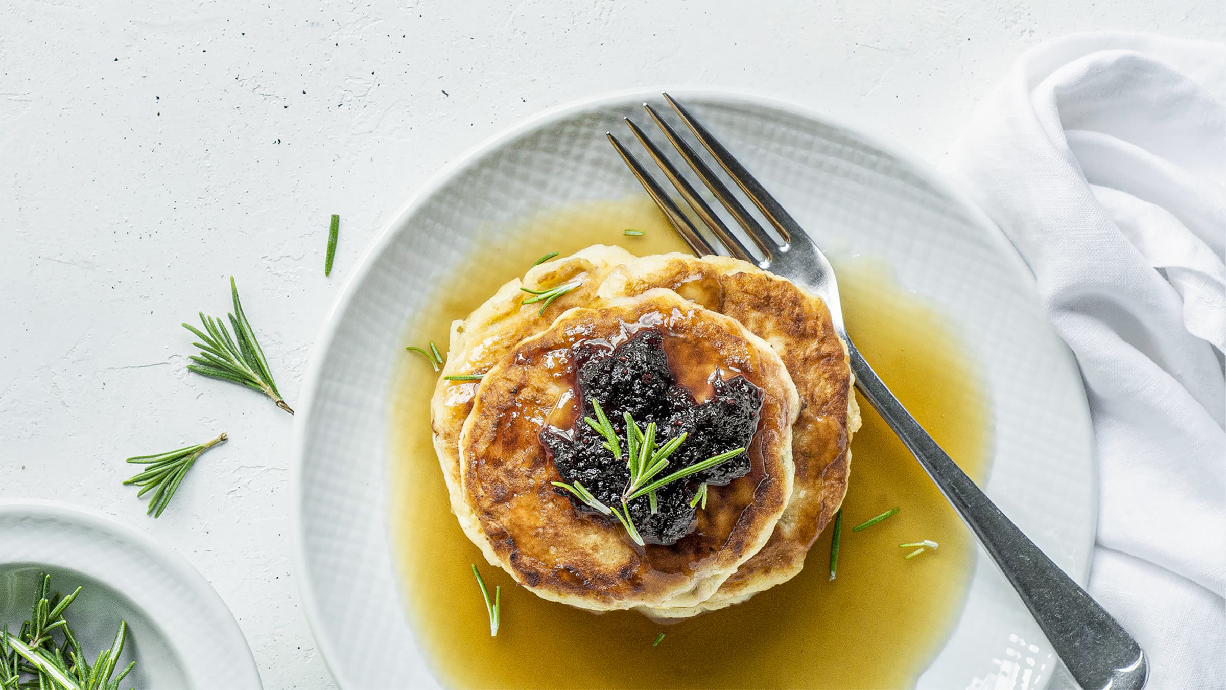 Mashed potato and turkey pancakes