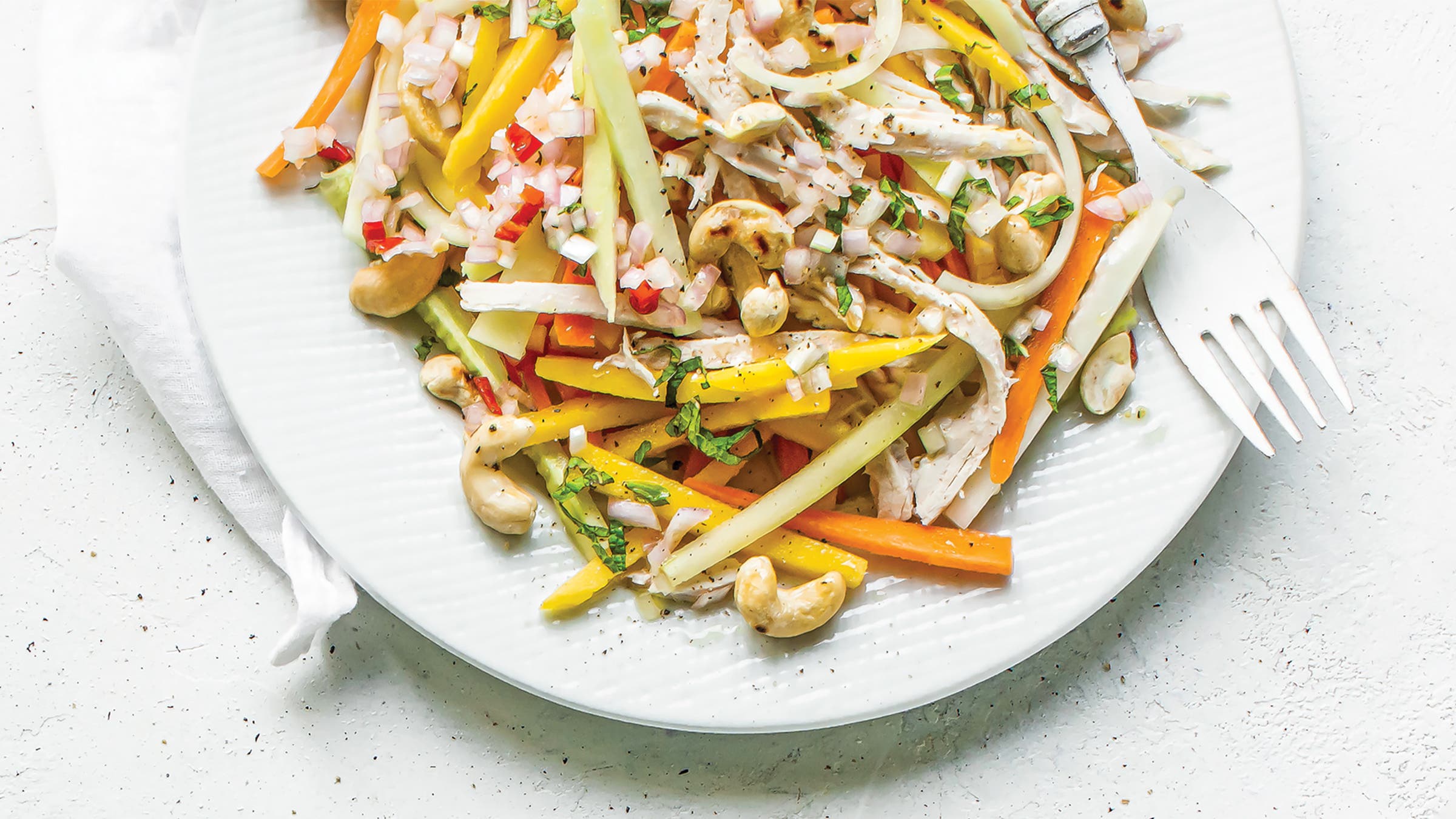 Papaya Thai turkey salad