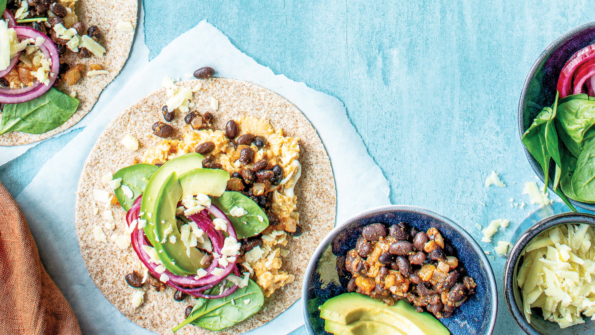 Sunrise tacos with avocado