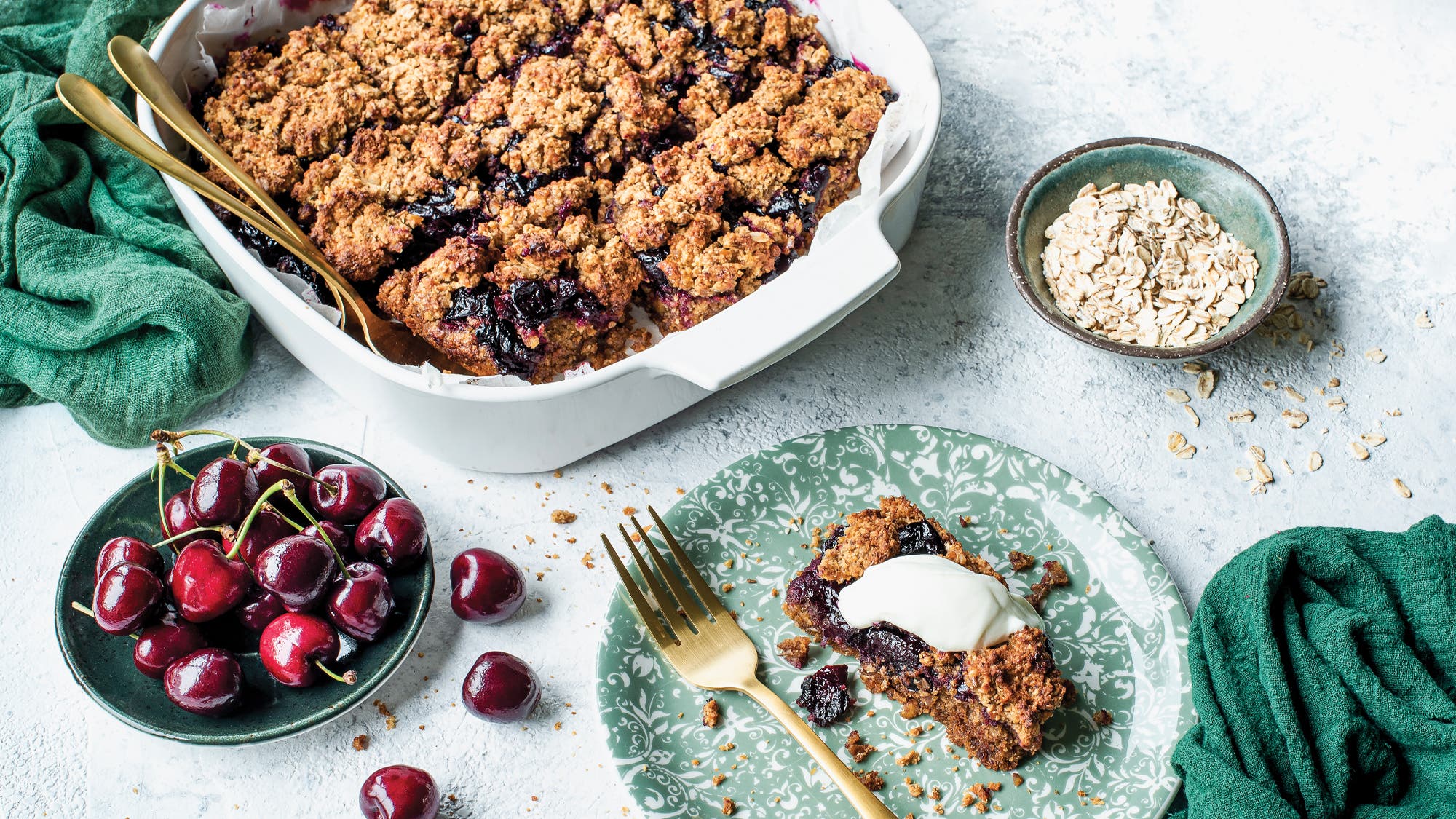 Secret-Ingredient Cherry Oatmeal Bake