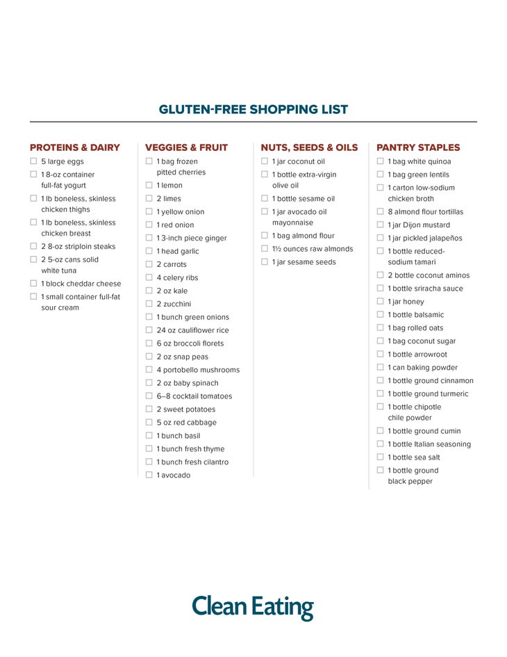 7-Day Gluten-Free Meal Plan