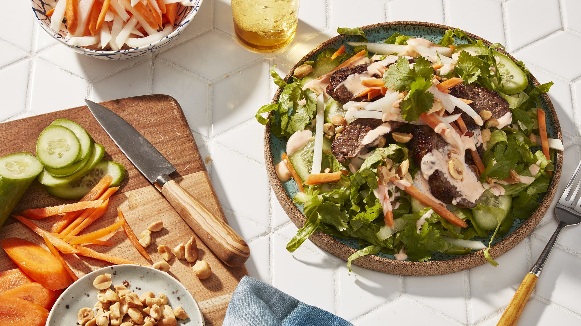 Burger Salads Banh Mi