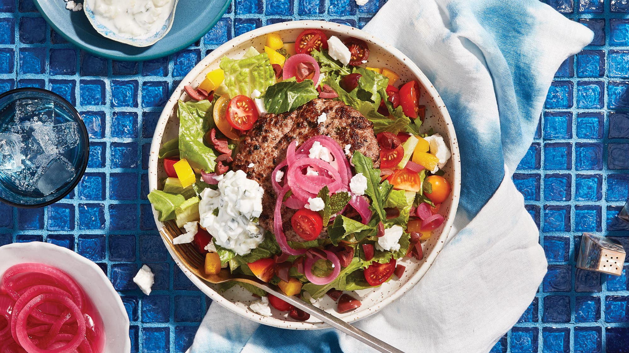 Burger Salads Mediterranean Burger Bowl