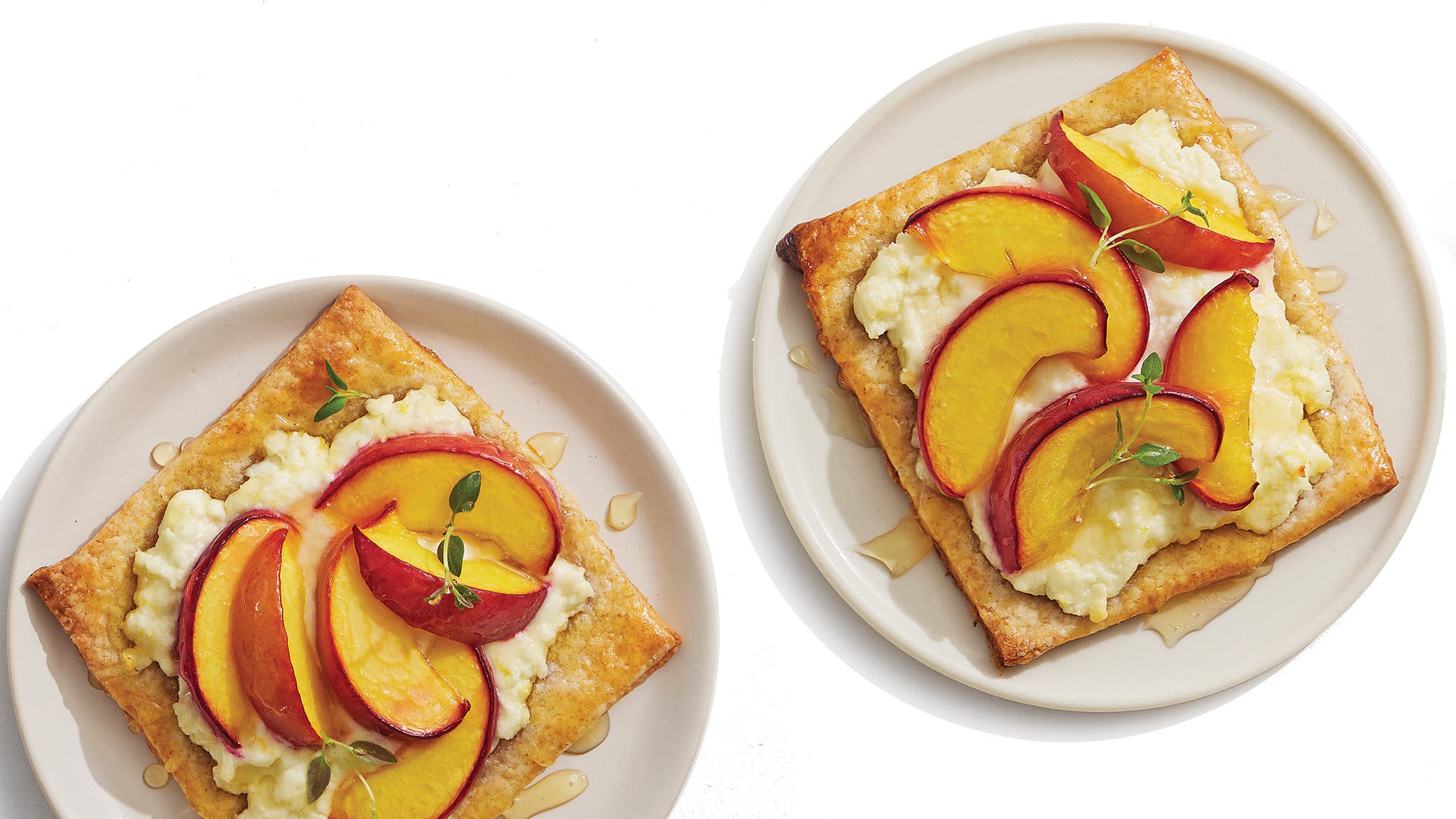 Peach and Goat Cheese Tarts