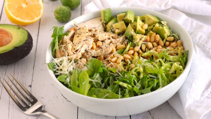Arugula & Brussels Sprouts Chicken Salad