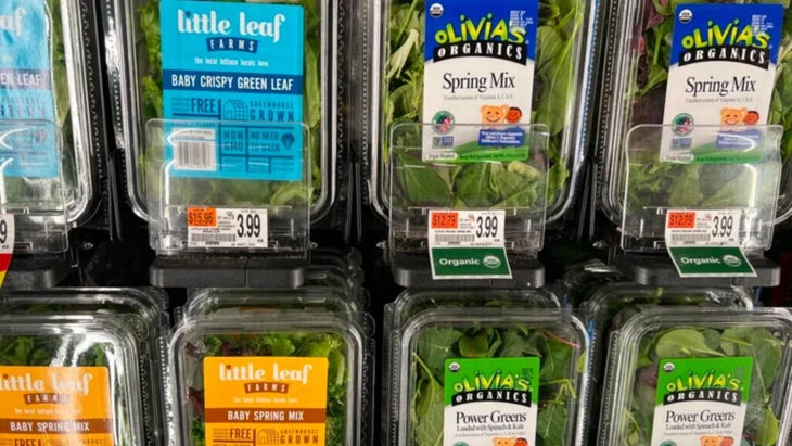 Prewashed greens